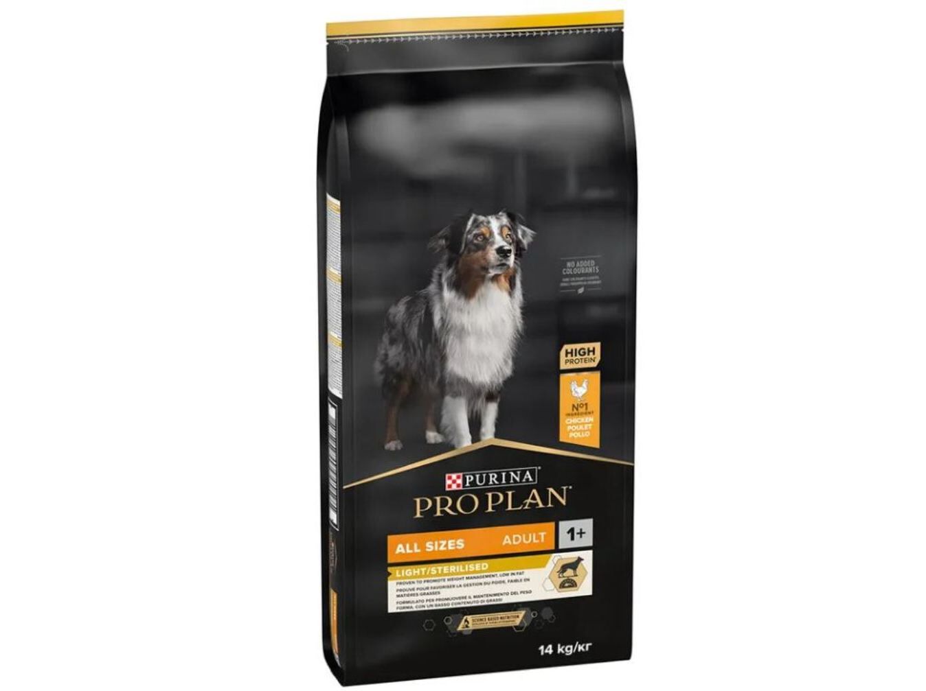 RA&Ccedil;&Atilde;O C&Atilde;O PRO PLAN ESTERILIZADO LIGHT 14KG