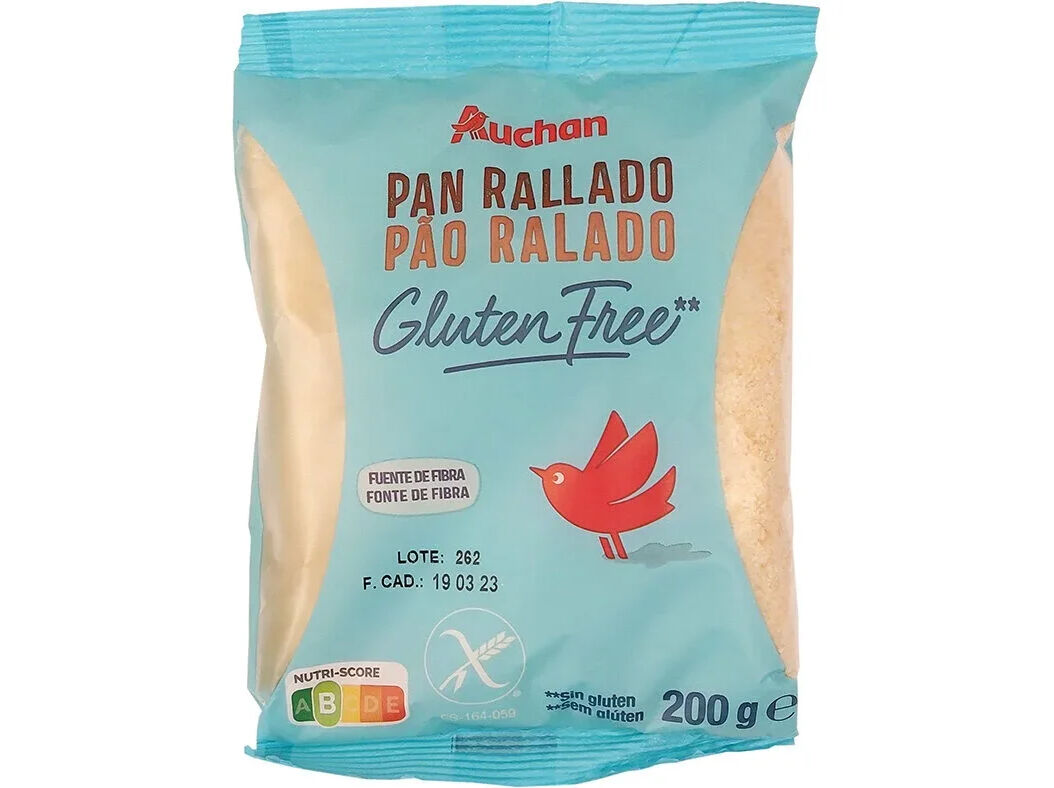 P&Atilde;O RALADO AUCHAN SEM GL&Uacute;TEN 200 G image number 0