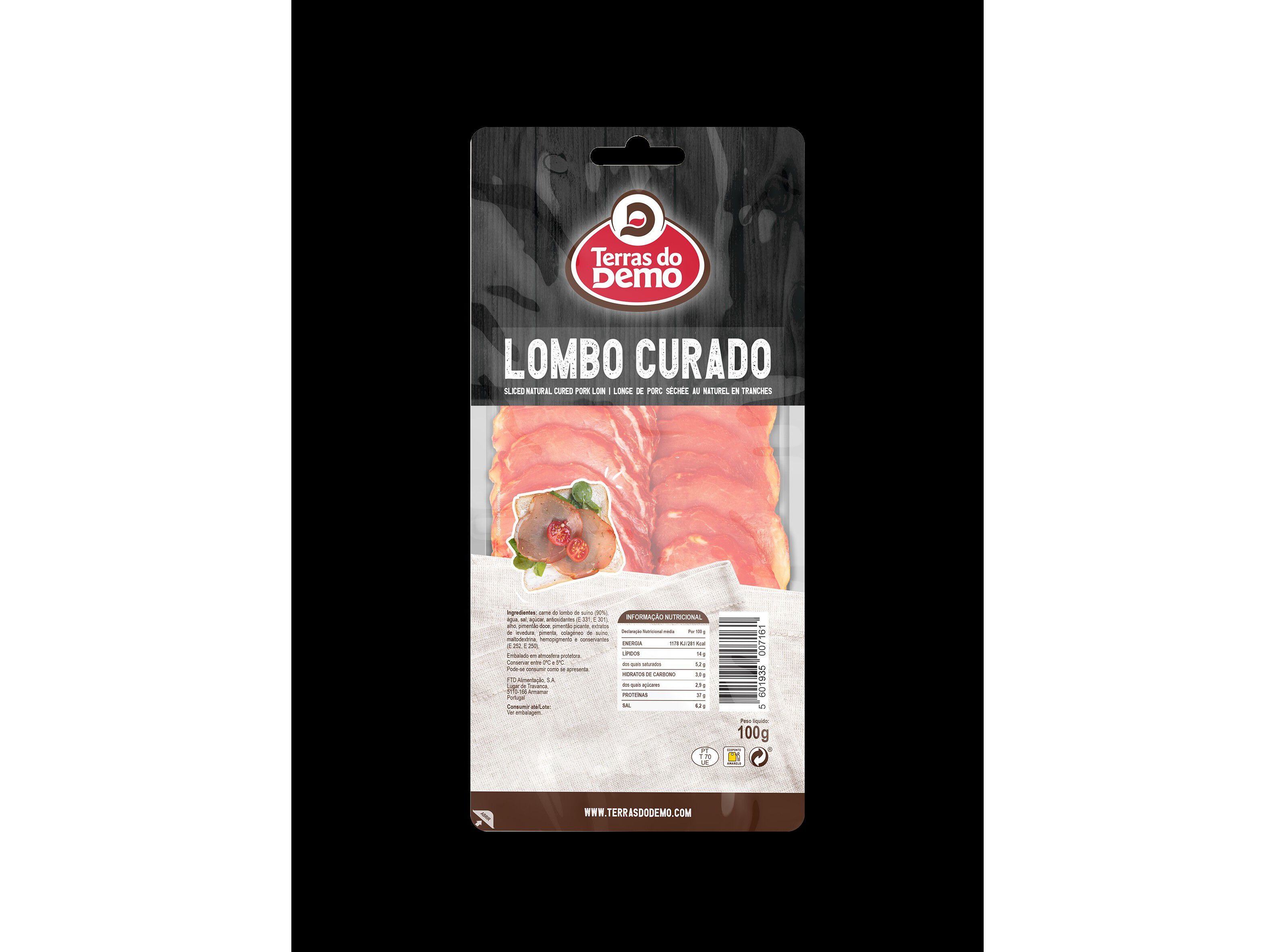 LOMBO CURADO TERRAS DEMO FATIADAO 100GR image number 0