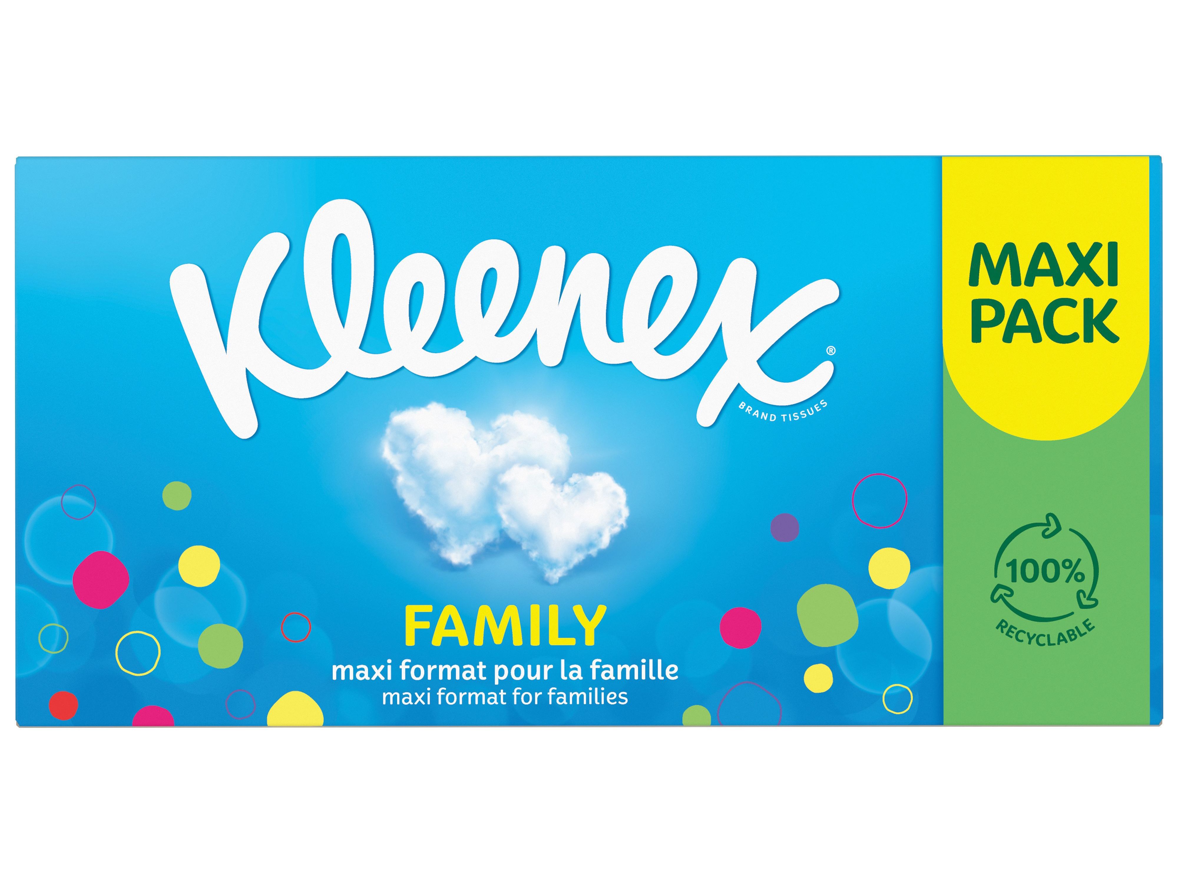 LEN&Ccedil;OS FACIAIS KLEENEX FAMILIY PACK 128UN
