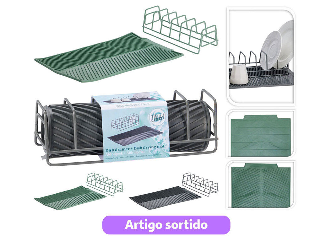 ESCORREDOR ULTRA CLEAN 39X25X8CM CORES SORTIDAS