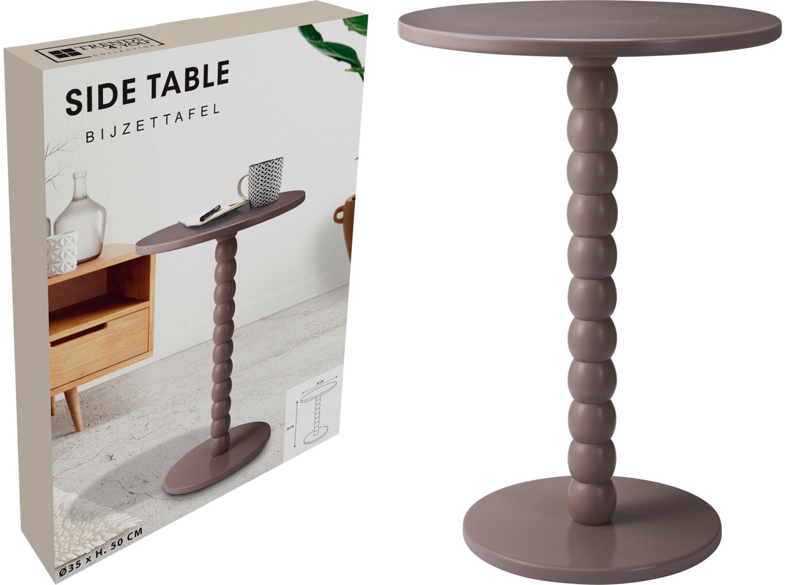 MESA APOIO CASTANHO 35XH50CM image number 1