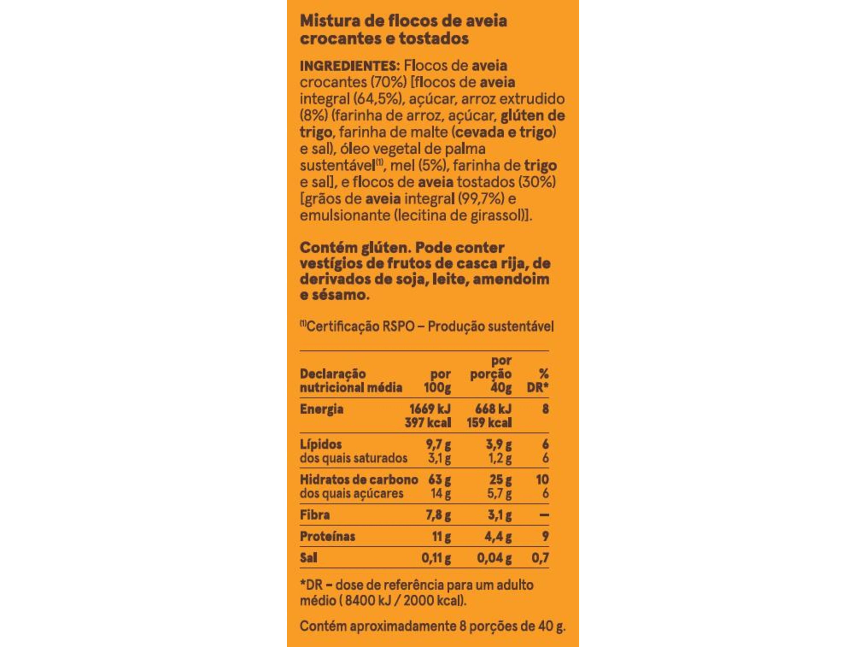 CEREAIS MUESLI SALUTEM AVEIA E MEL 300G image number 1