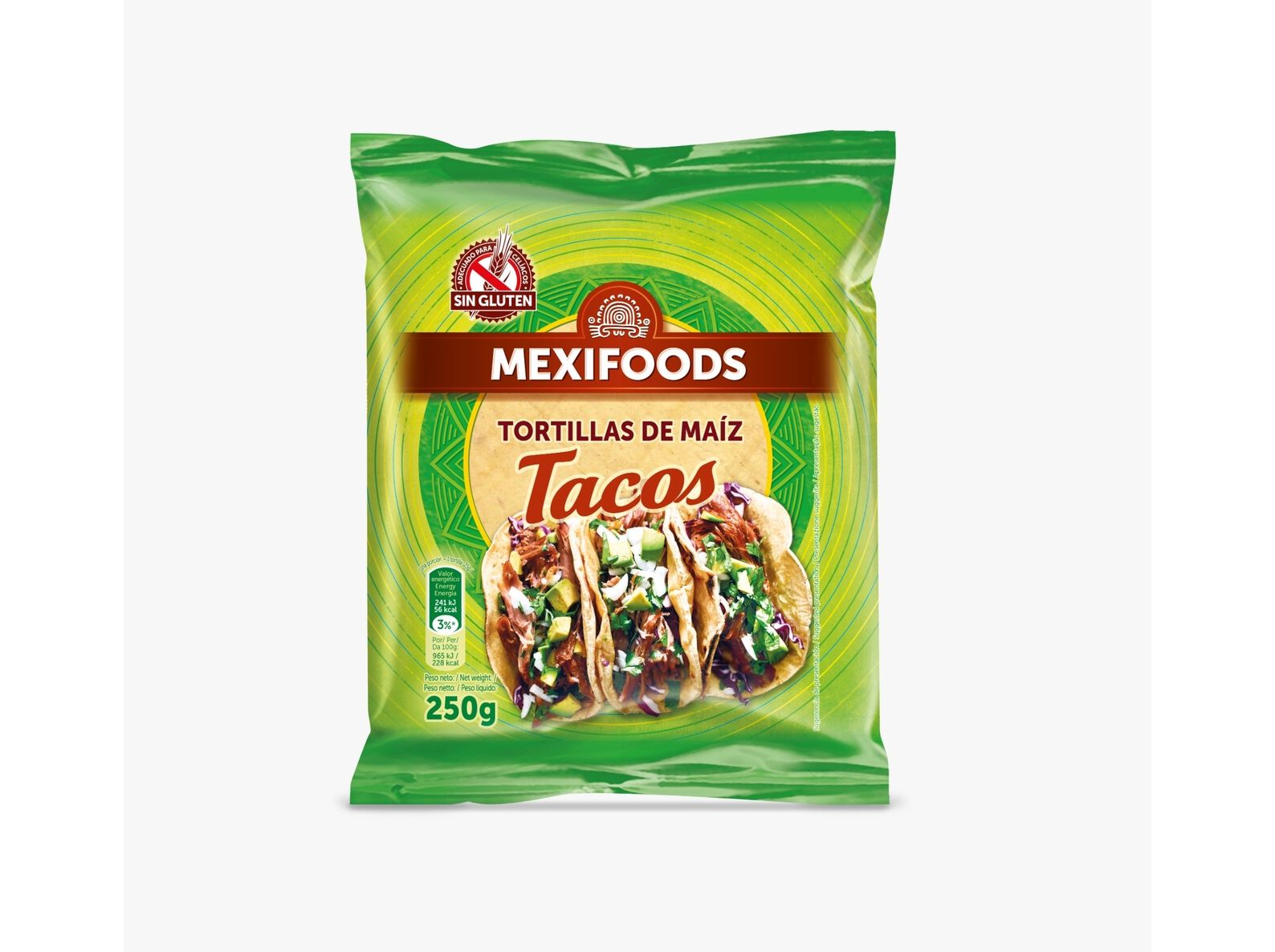 TORTILHAS MEXIFOODS DE MILHO TACOS 250G