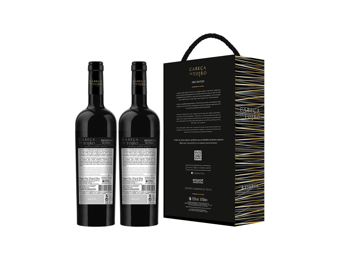 CONJUNTO VINHO CABE&Ccedil;A DE TOIRO RESERVA TEJO 2X0.75 L image number 1