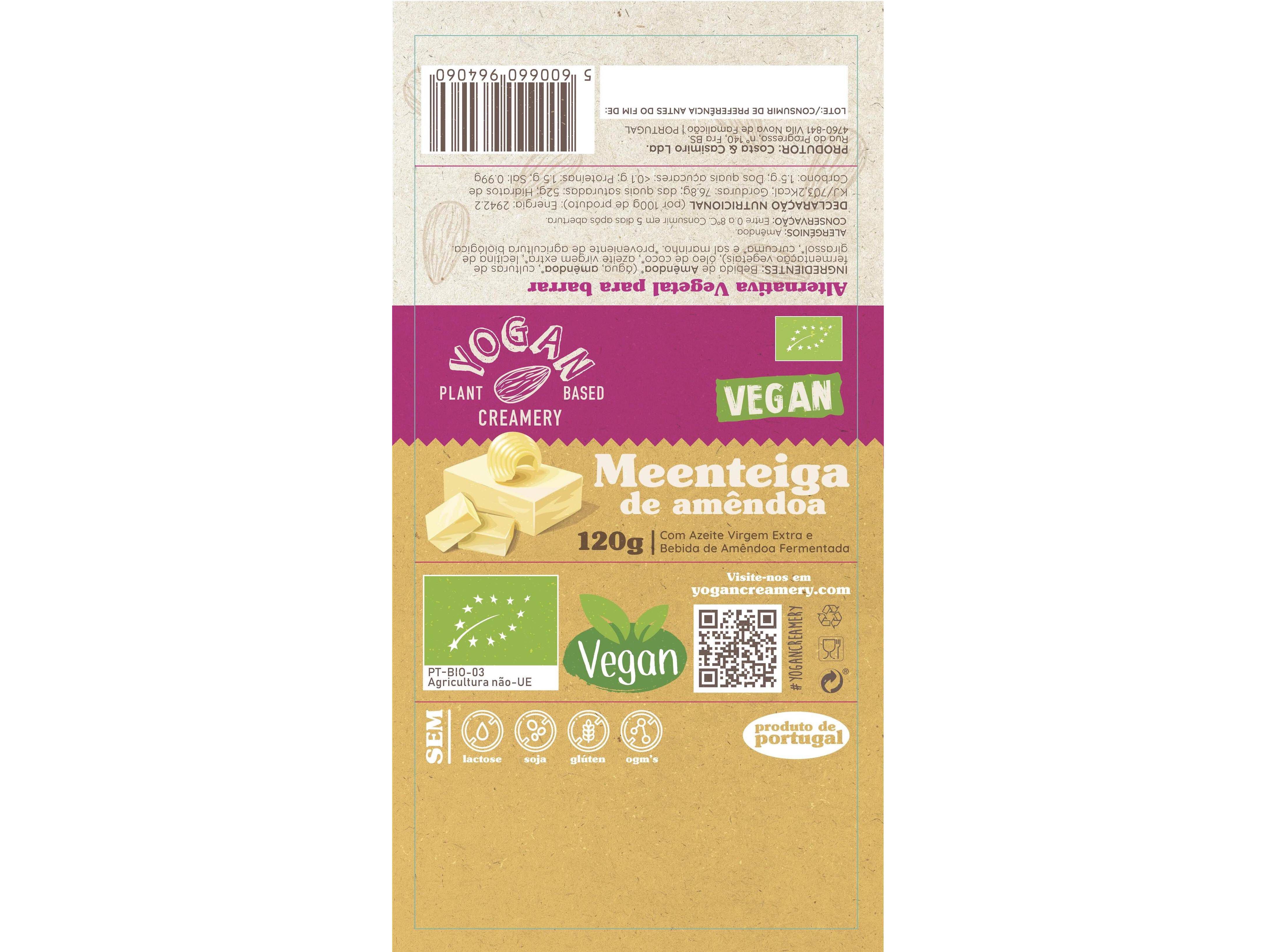 PASTA AM&Ecirc;NDOA E AZEITE YOGAN BIO MANTEIGA 120G image number 1