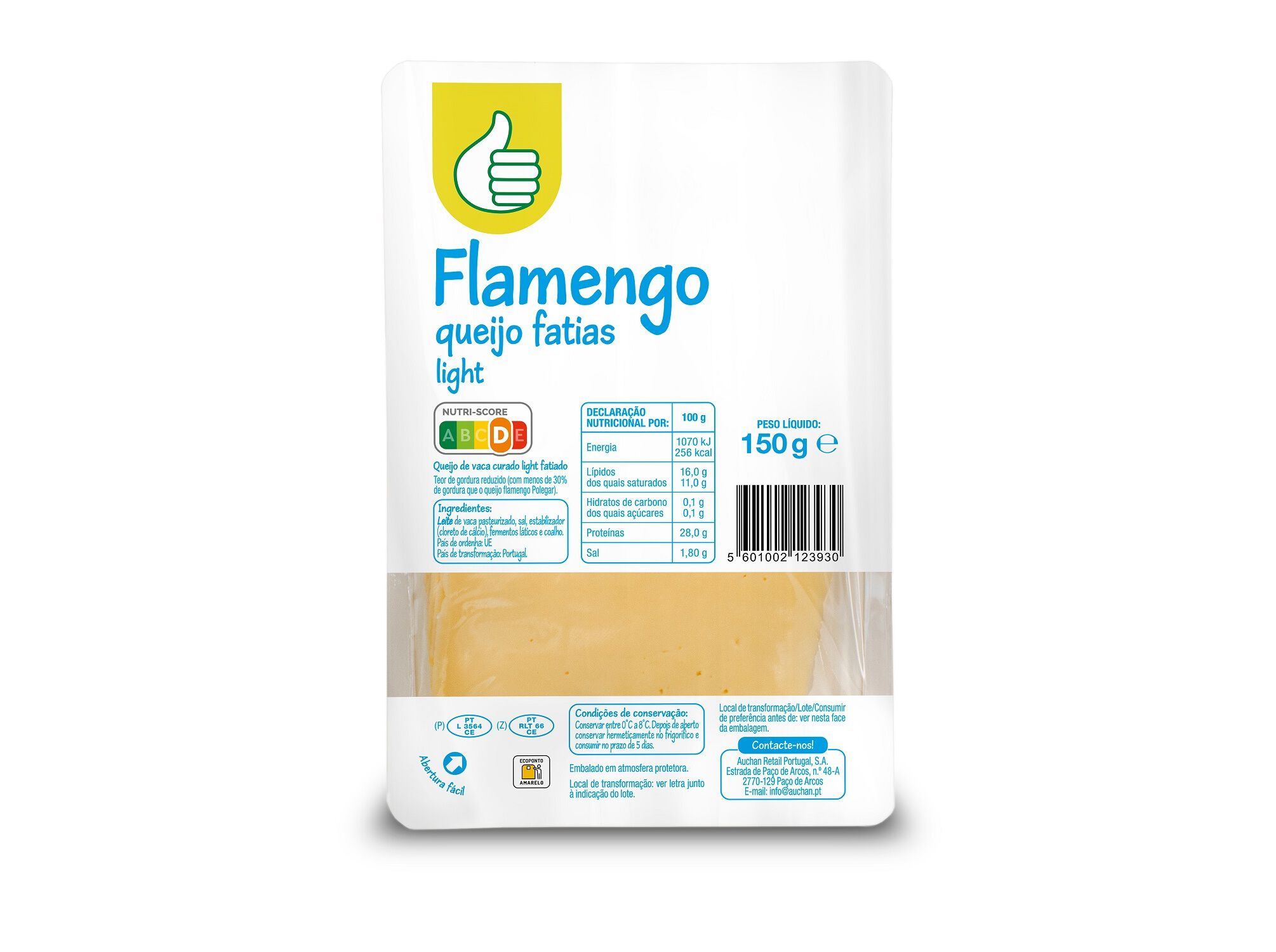 QUEIJO FLAMENGO POLEGAR FATIAS LIGHT 150G