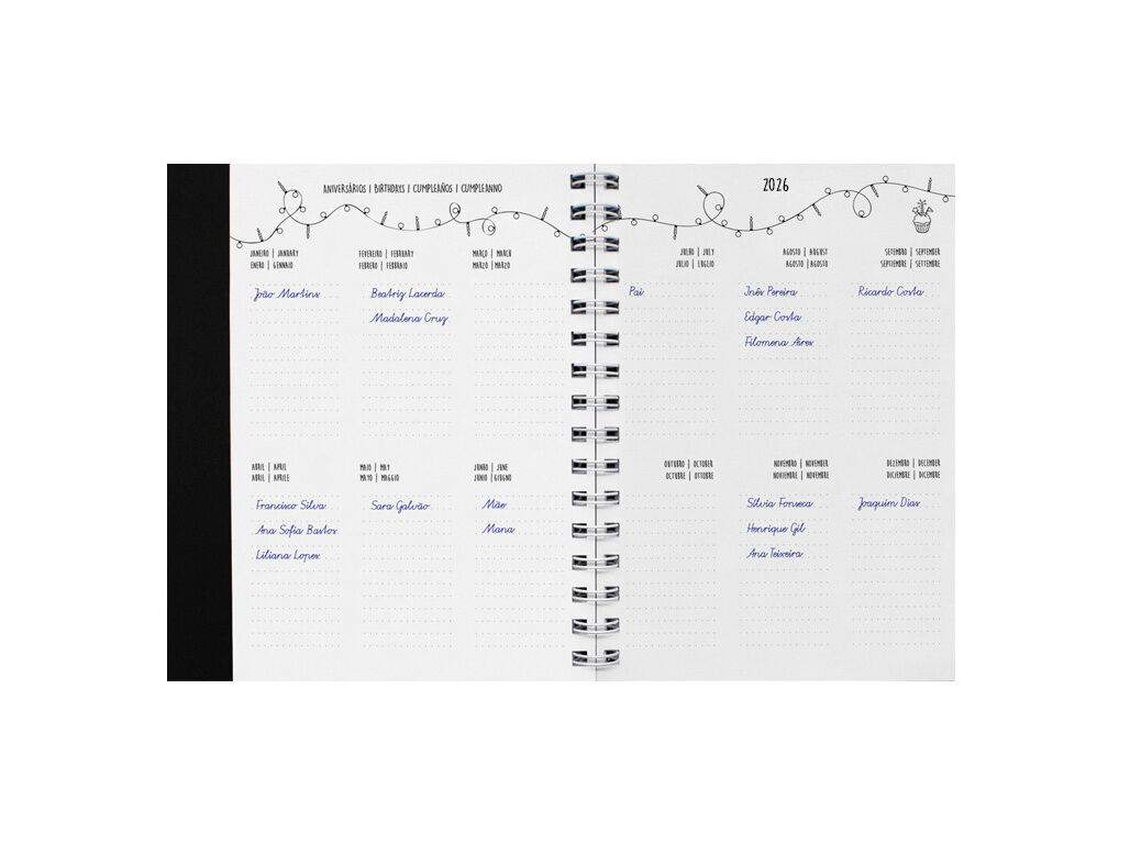 AGENDA SEMANAL 2026 A5 MAKENOTES ESPIRAL MONOCHROME STROKES image number 6