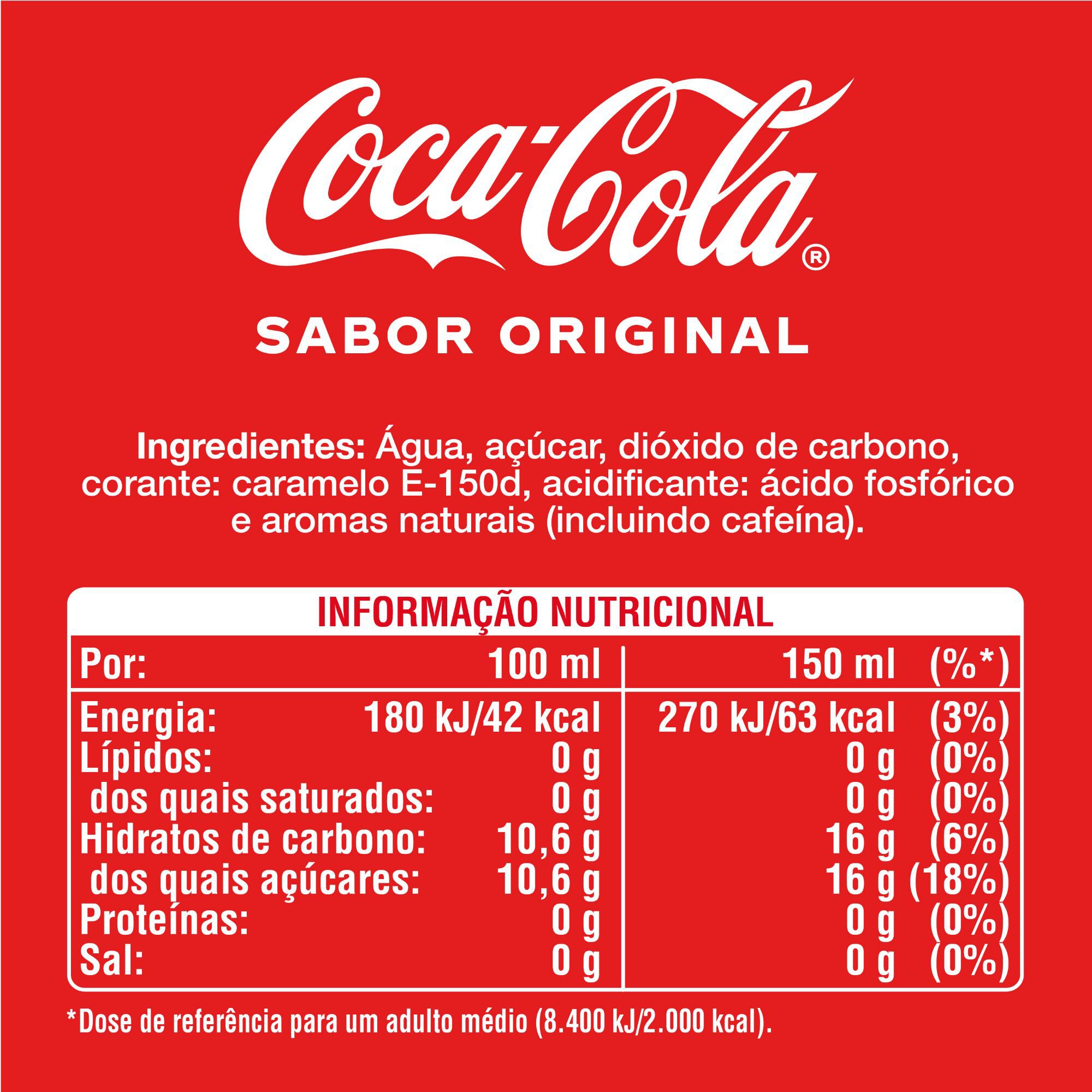 REFRIGERANTE COM G&Aacute;S COCA-COLA ORIGINAL LATA 12X0.15L image number 1