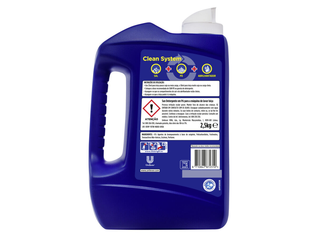 DETERGENTE SUN M&Aacute;QUINA LOI&Ccedil;A LIM&Atilde;O P&Oacute; 80 DOSES image number 1