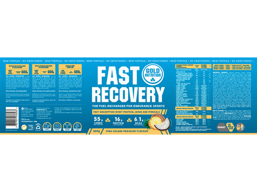 RECUPERADOR GOLDNUTRITION FAST RECOVERY PINA COLADA 600G image number 1