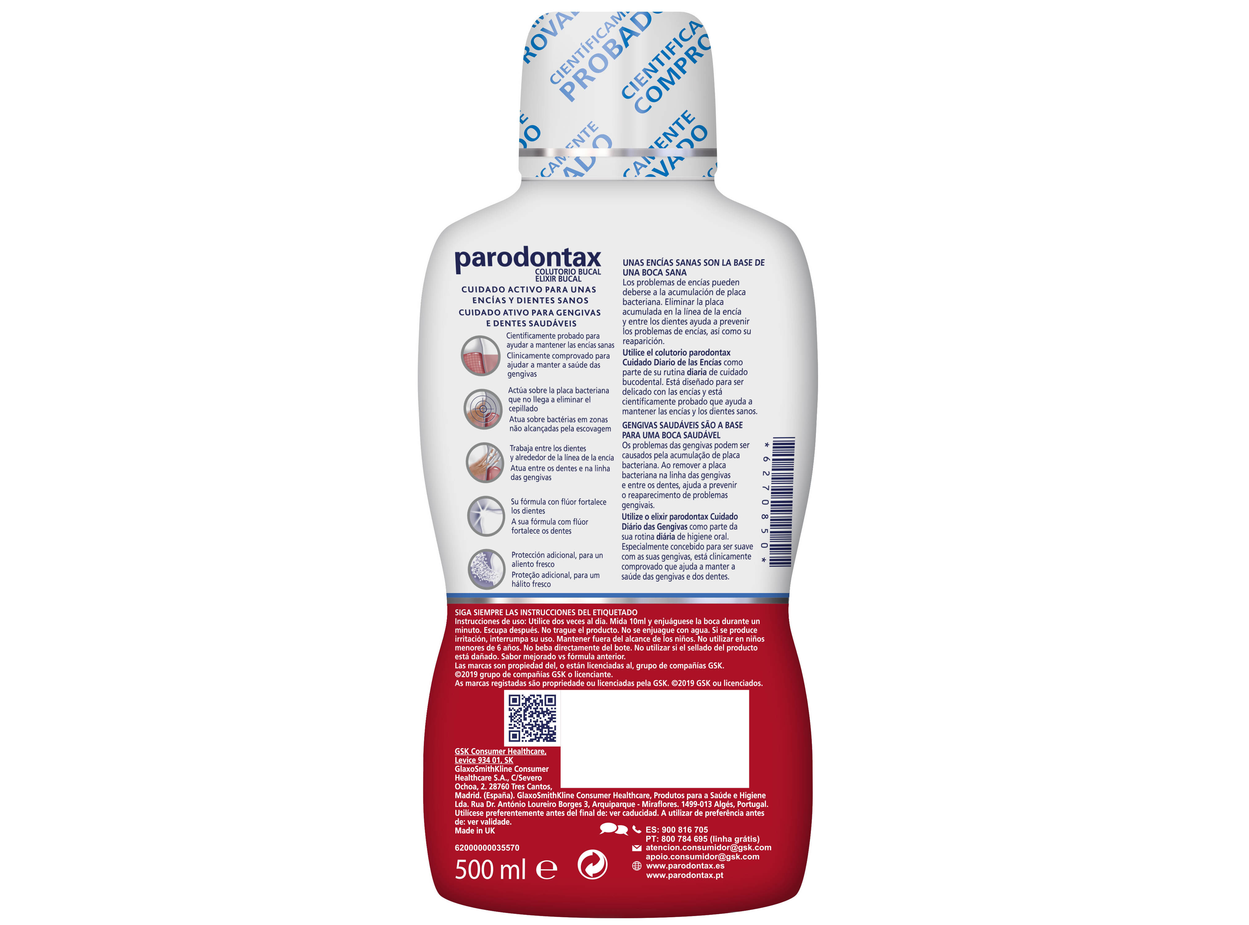 Elixir Fresco Intenso Parodontax 500ml image number 1