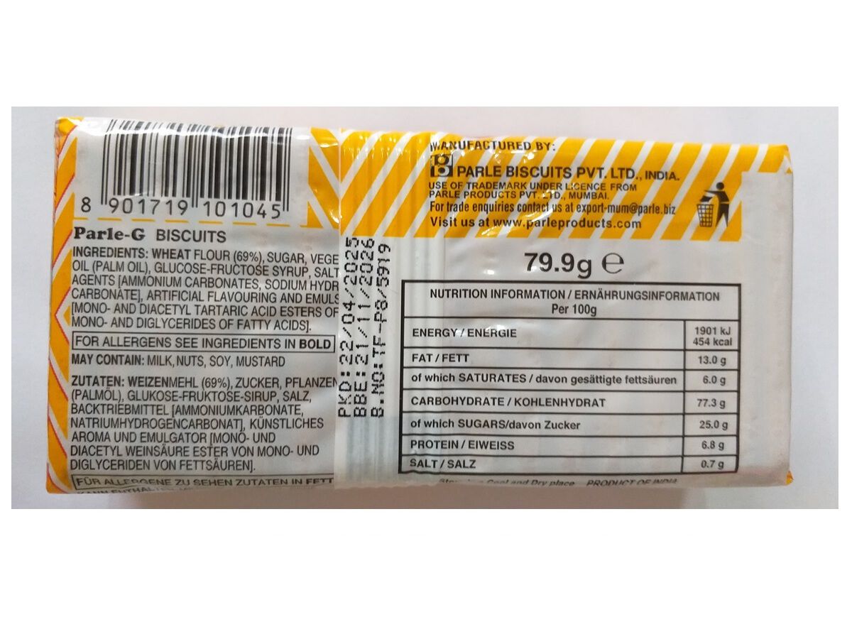 BOLACHA PARLE-G 79.9G image number 1