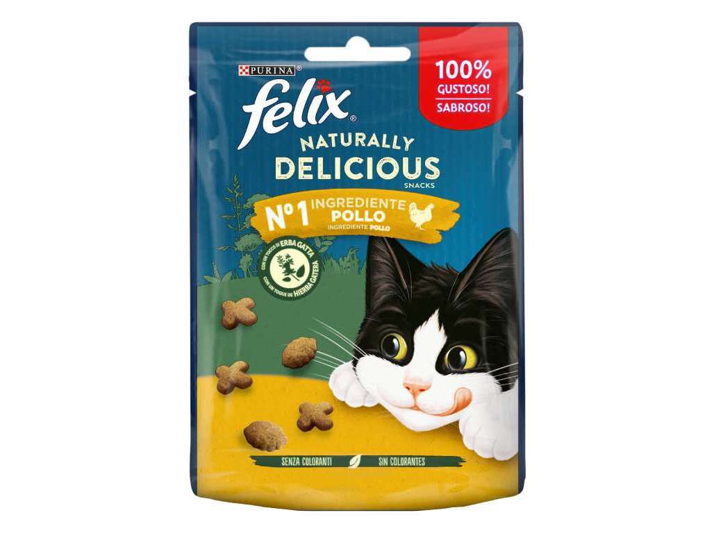 SNACKS PARA GATO FELIX NATURALLY DELICIOUS FRANGO 50G