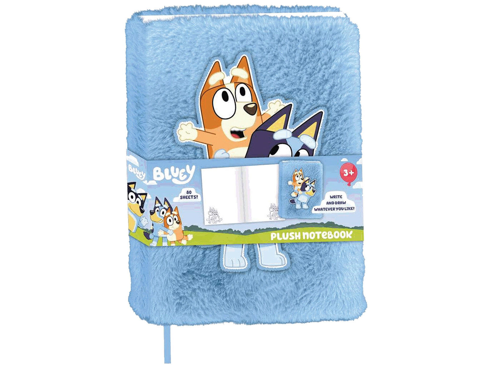 CADERNO DE PELUCIA BLUEY A5 80 FOLHAS LISO image number 1