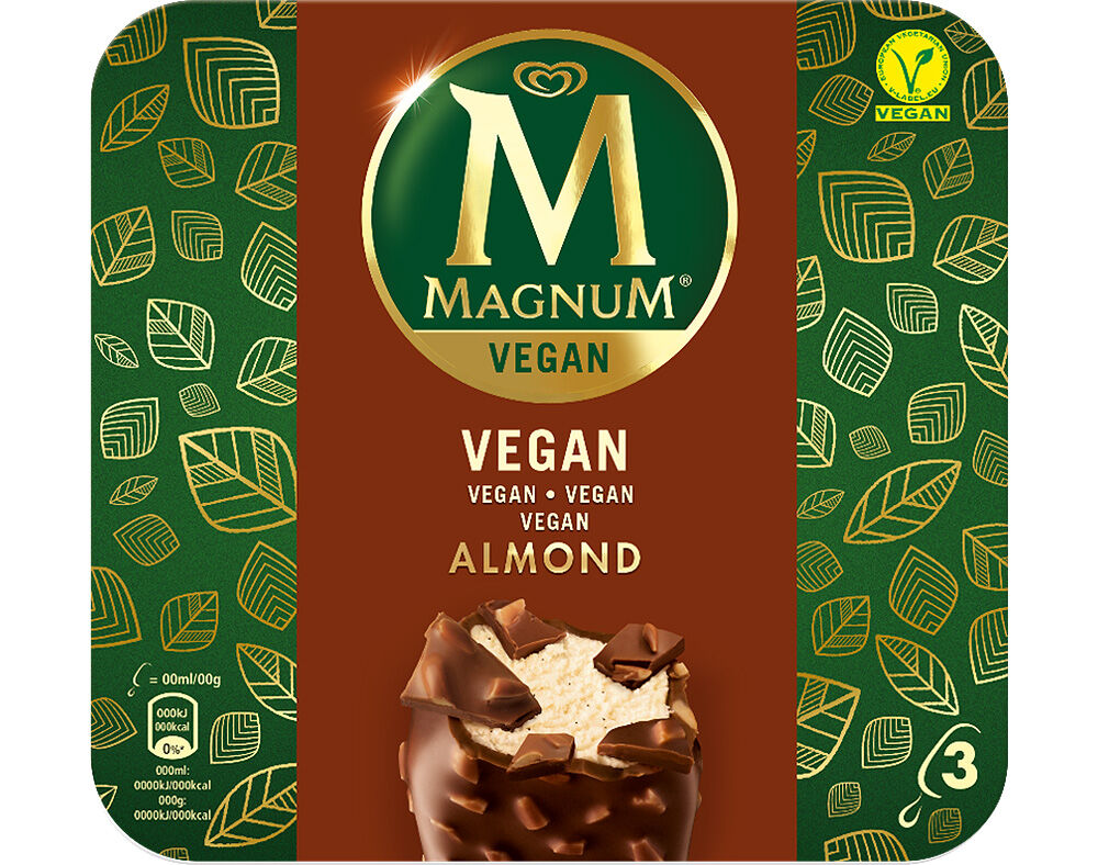 GELADO VEGAN MAGNUM AM&Ecirc;NDOAS 3X90ML