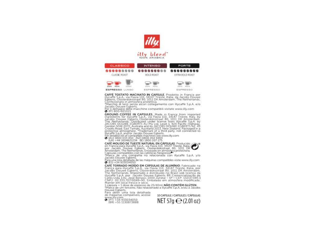 C&Aacute;PSULAS ILLY COMPAT&Iacute;VEL NESPRESSO CAF&Eacute; CLASSIC 10UN image number 2
