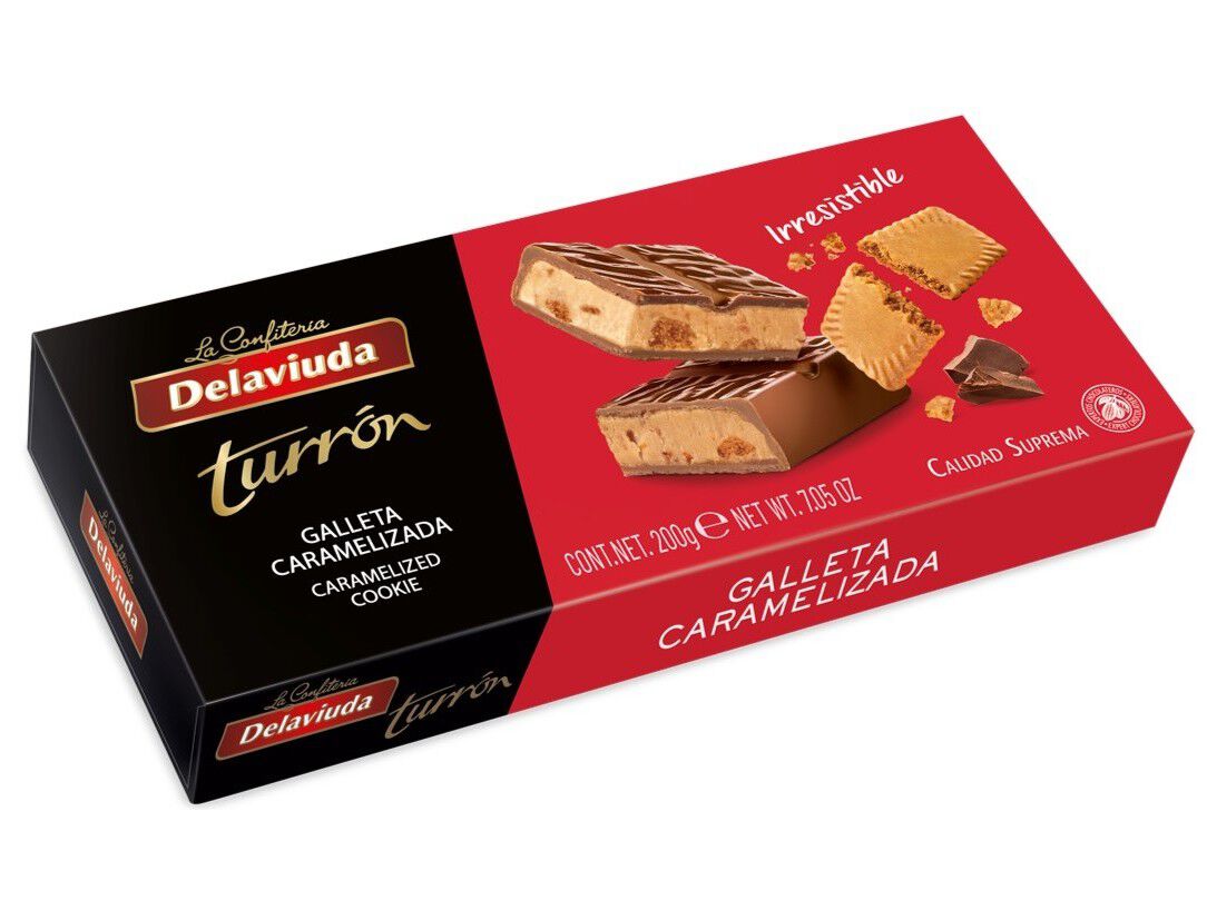 TABLETE DELAVIUDA PRALIN&Eacute; BOLACHA LOTUS 200G image number 2