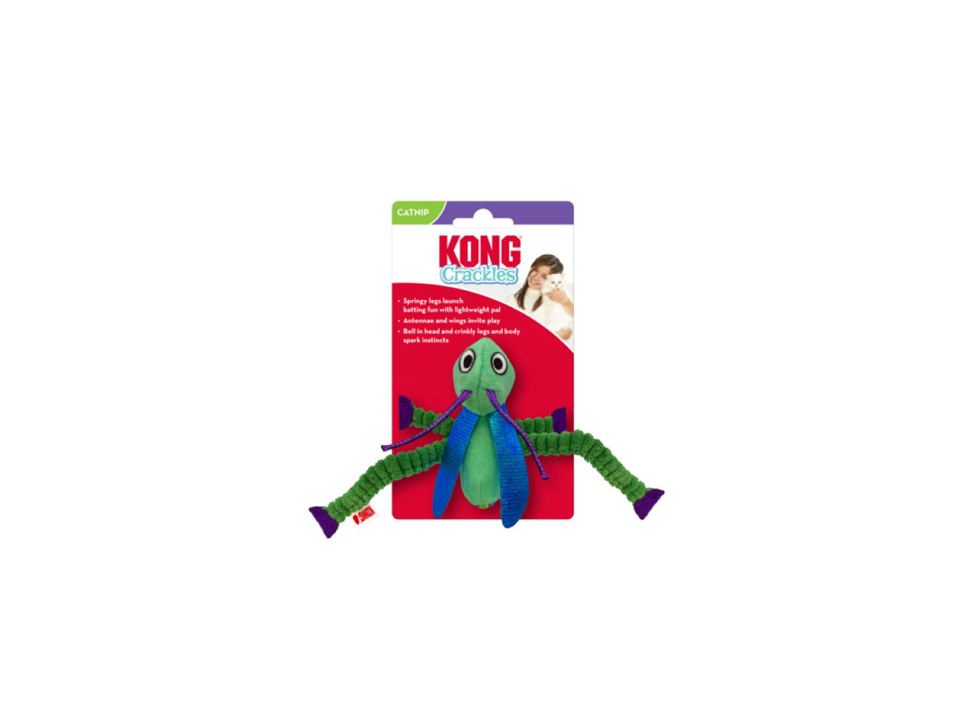 BRINQUEDO PARA GATO KONG CRACKLES GAFANHOTO