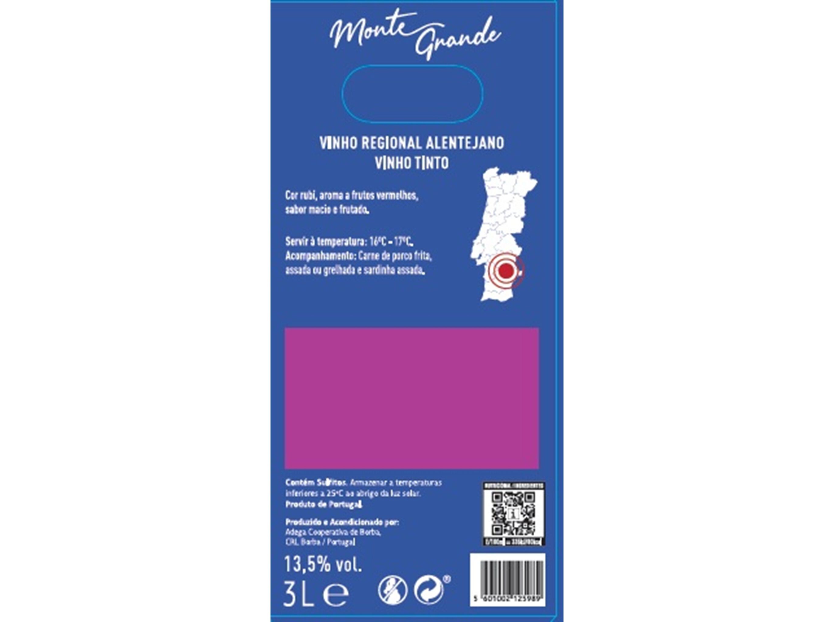 VINHO TINTO MONTE GRANDE ALENTEJO BAG IN BOX 3L image number 1