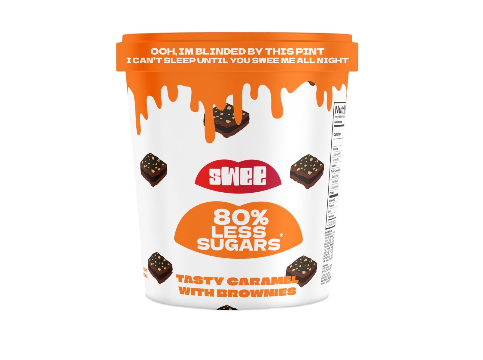 GELADO VEGAN SWEE CARAMEL BROWN 450 ML