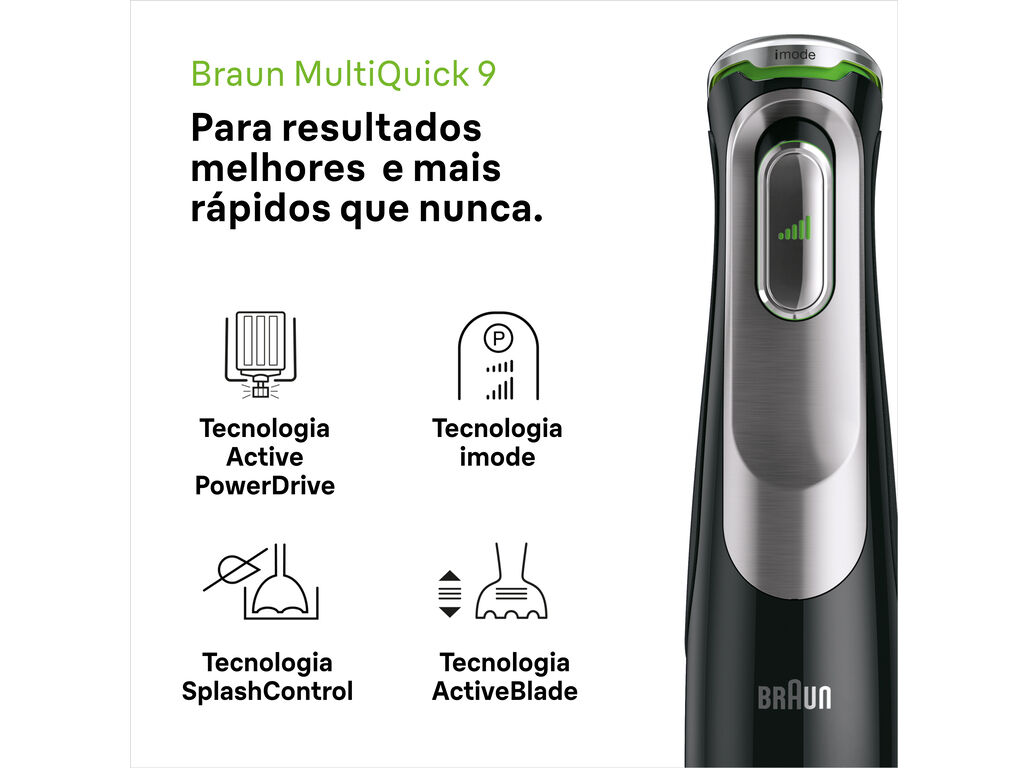 VARINHA M&Aacute;GICA + ACESS&Oacute;RIOS BRAUN MULTIQUICK 9 MQ9135XI 1200 W PRETO image number 1