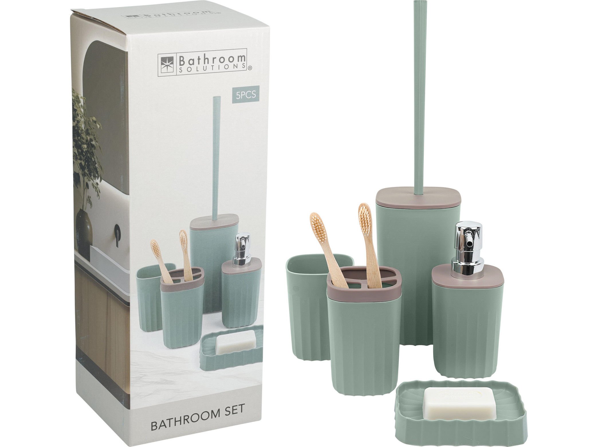 CONJUNTO WC VERDE 5 PE&Ccedil;AS