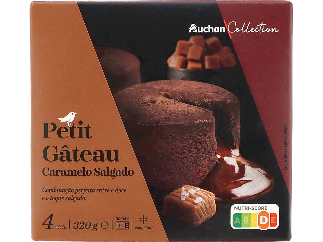PETIT G&Acirc;TEAU AUCHAN COLLECTION CARAMELO SALGADO 4UN 320G