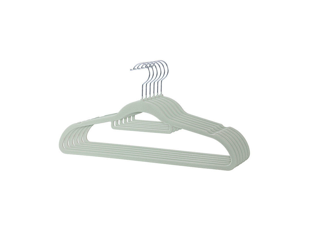 CONJ 6 CABIDES VELUDO ACTUEL VERDE C/BARRA