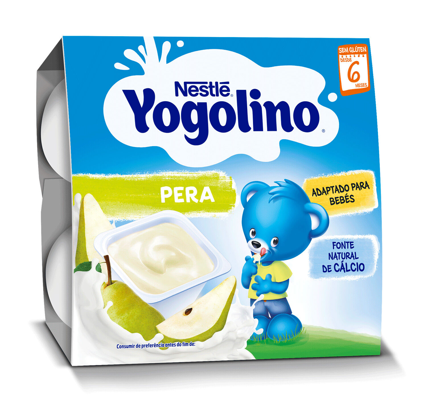 SOBREMESA L&Aacute;CTEA NESTL&Eacute; YOGOLINO P&Ecirc;RA 4X100G image number 0