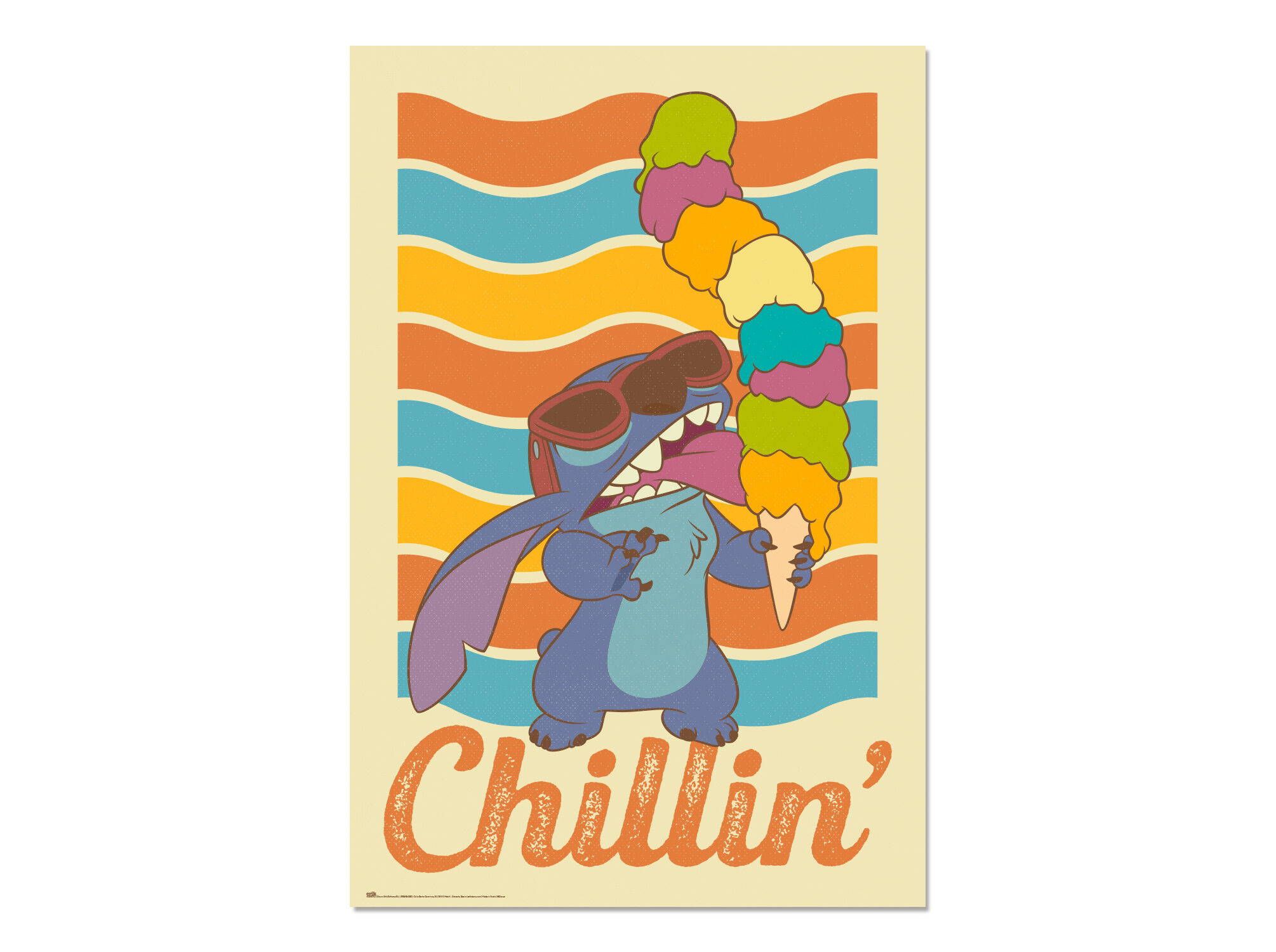 POSTER STITCH CHILLIN DISNEY