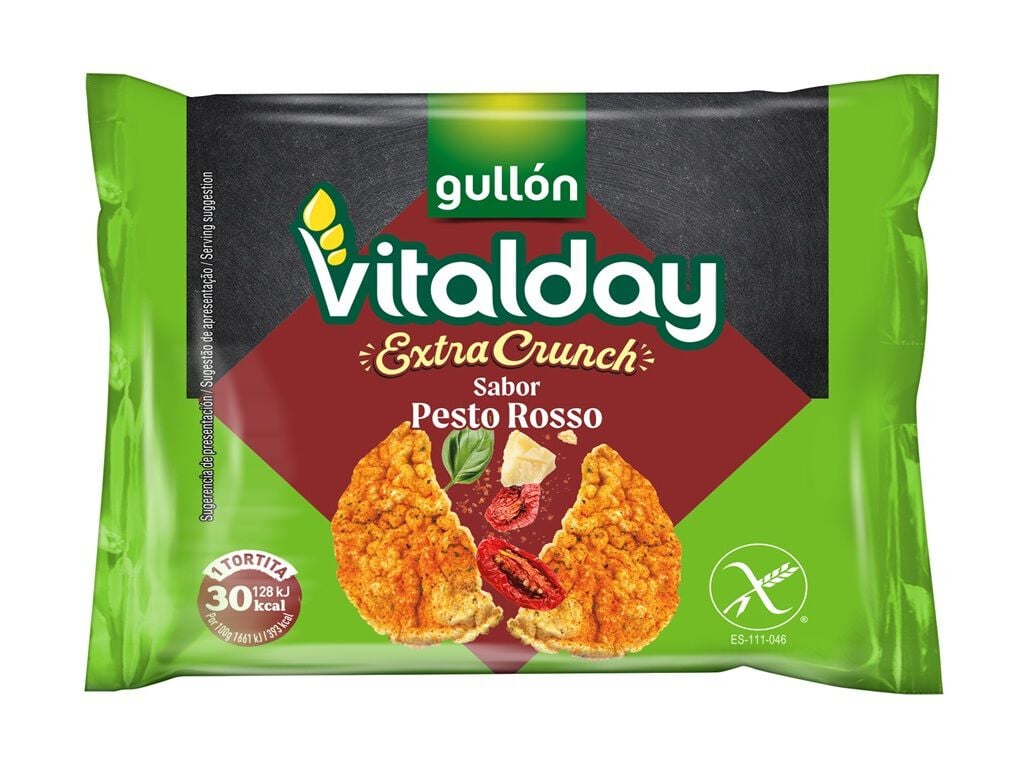 TORTITAS GULLON VITALDAY PESTO ROSSO 93G image number 1