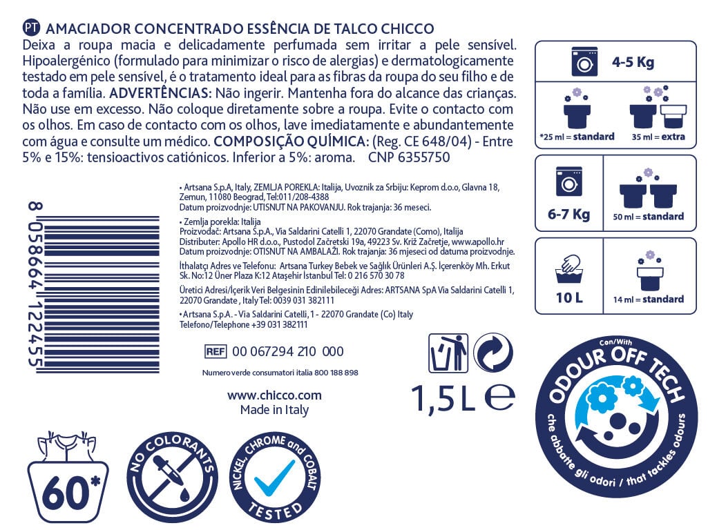 AMACIADOR CHICCO CONCENTRADO TALCO 60D image number 2