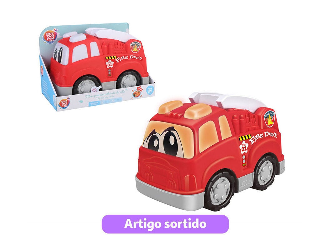 CARRO COM LUZ E SOM ONE TWO FUN MODELOS SORTIDOS