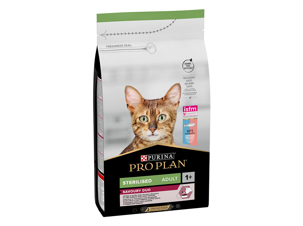 RA&Ccedil;&Atilde;O GATO PRO PLAN ESTERILIZ BACALHAU/TRUTA 1.5KG image number 1