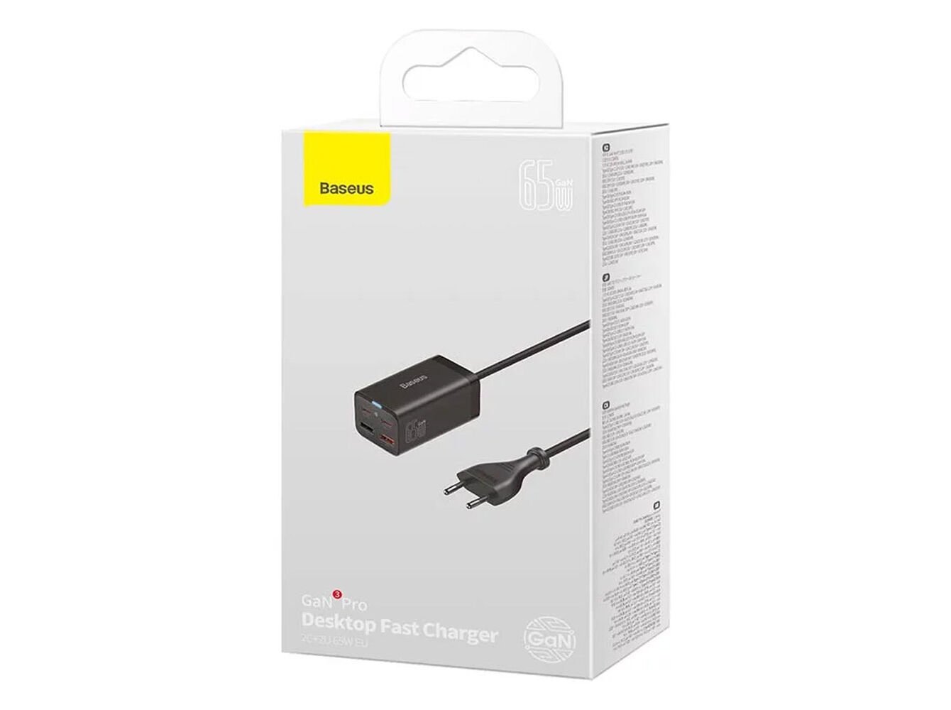 CARREGADOR BASEUS CCGP040101 65W 2USB+2USB-C image number 4