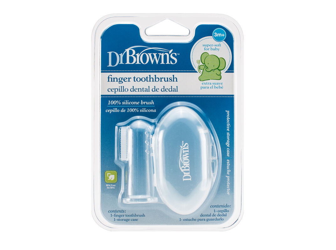ESCOVA DENTES DR. BROWN'S DE DEDO +3M 1UN image number 0