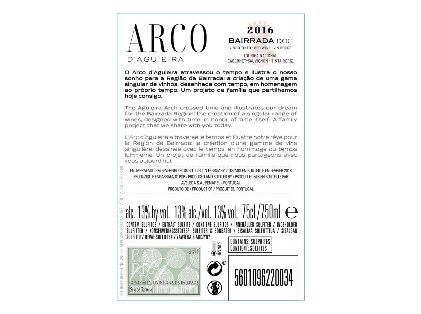 VINHO TINTO ARCO D'AGUIEIRA BAIRRADA 0.75 L image number 1