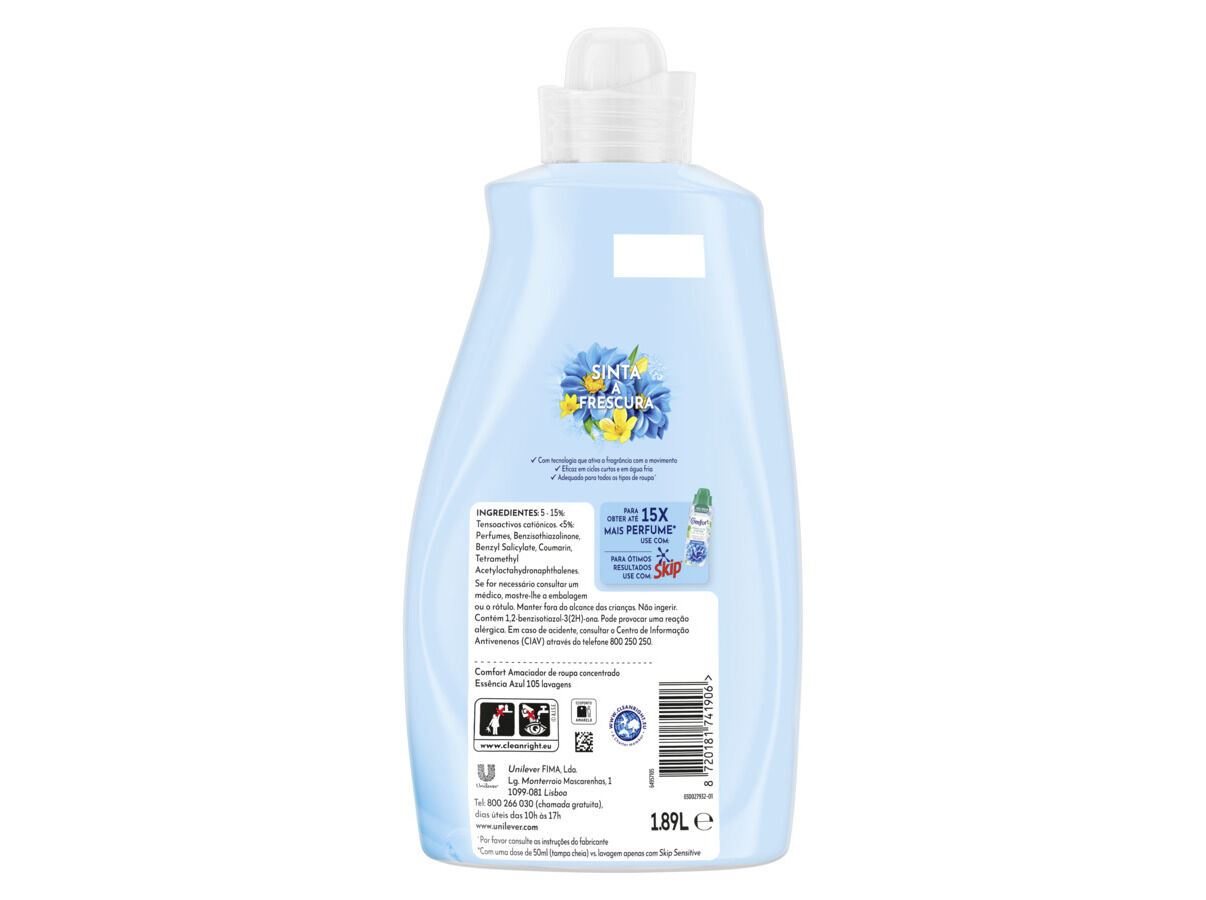 AMACIADOR COMFORT ESS&Ecirc;NCIA AZUL 105D image number 1