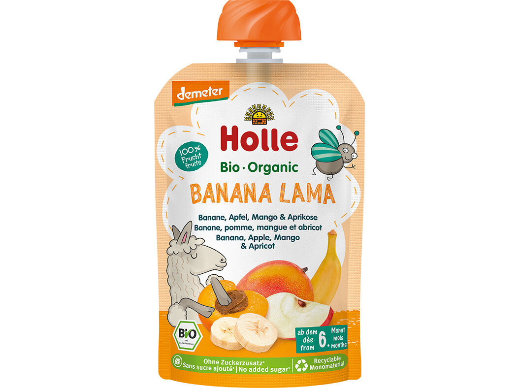 SAQUETA BIO HOLLE BANANA+MA&Ccedil;&Atilde;+MANGA+ALPERCE 6M+ 100G image number 0