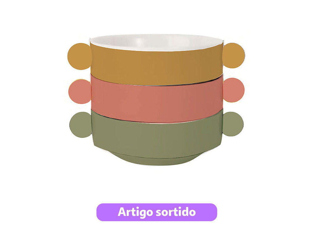 TA&Ccedil;A GR&Eacute;S COM ORELHAS ACTUEL &Oslash;14CM CORES SORTIDAS