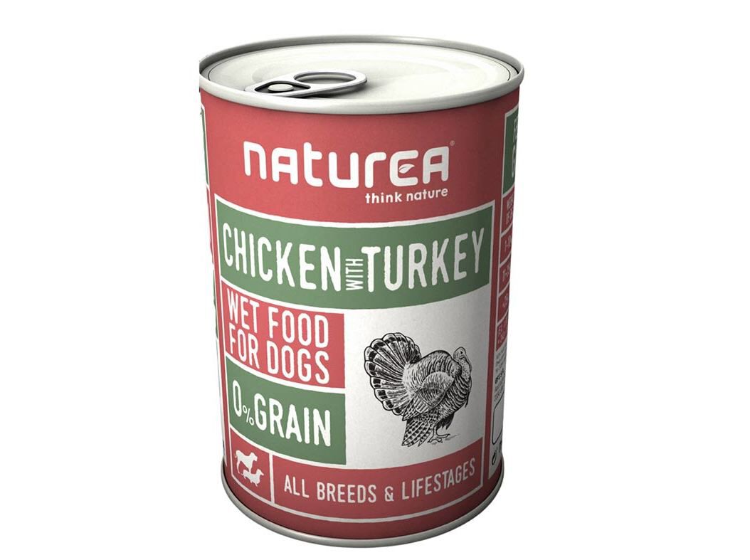 COMIDA H&Uacute;MIDA PARA C&Atilde;O NATUREA COM FRANGO E PER&Uacute; 375G image number 0