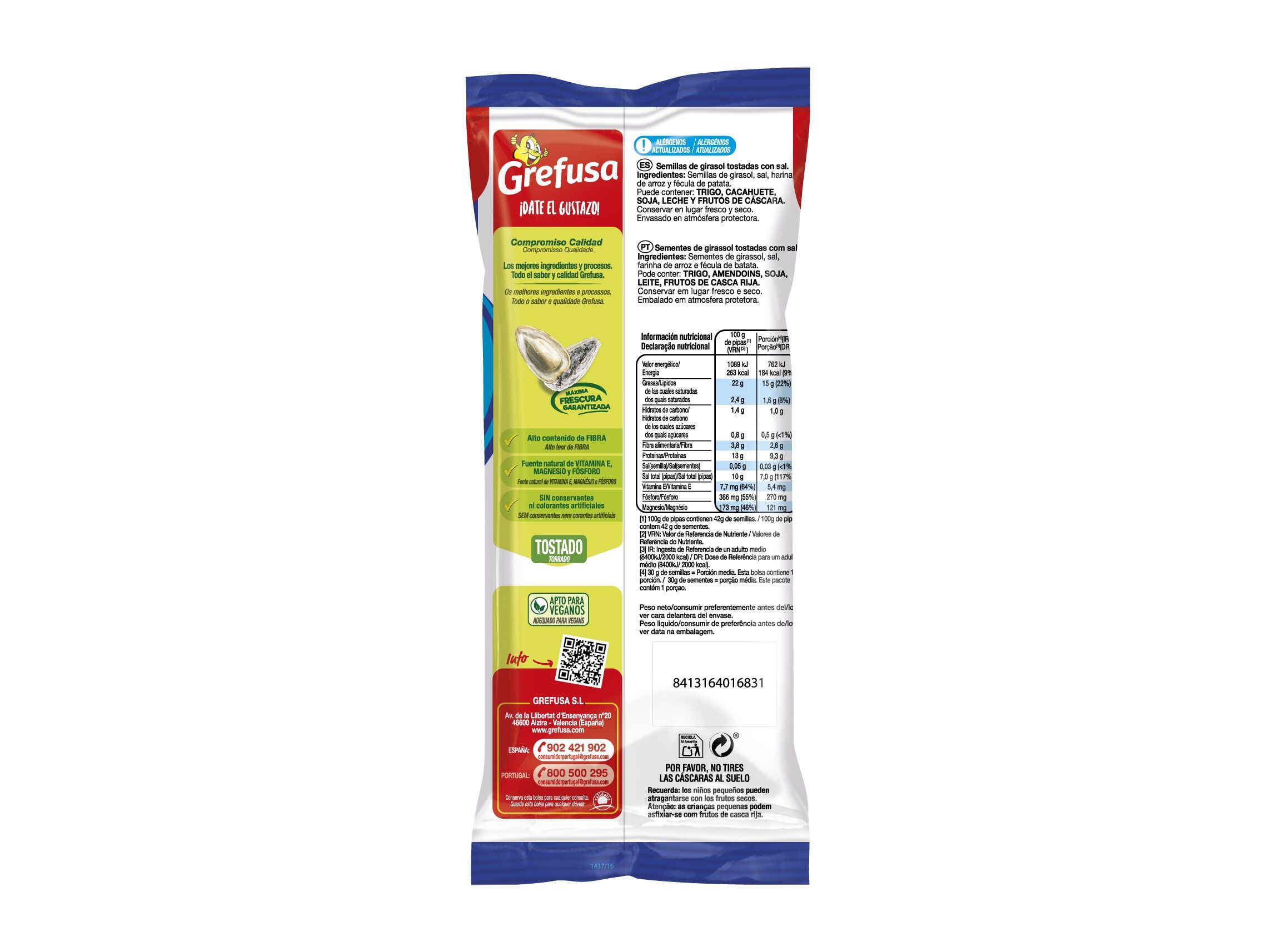 APERITIVO GREFUSA PIPAS G SAL 100G image number 1