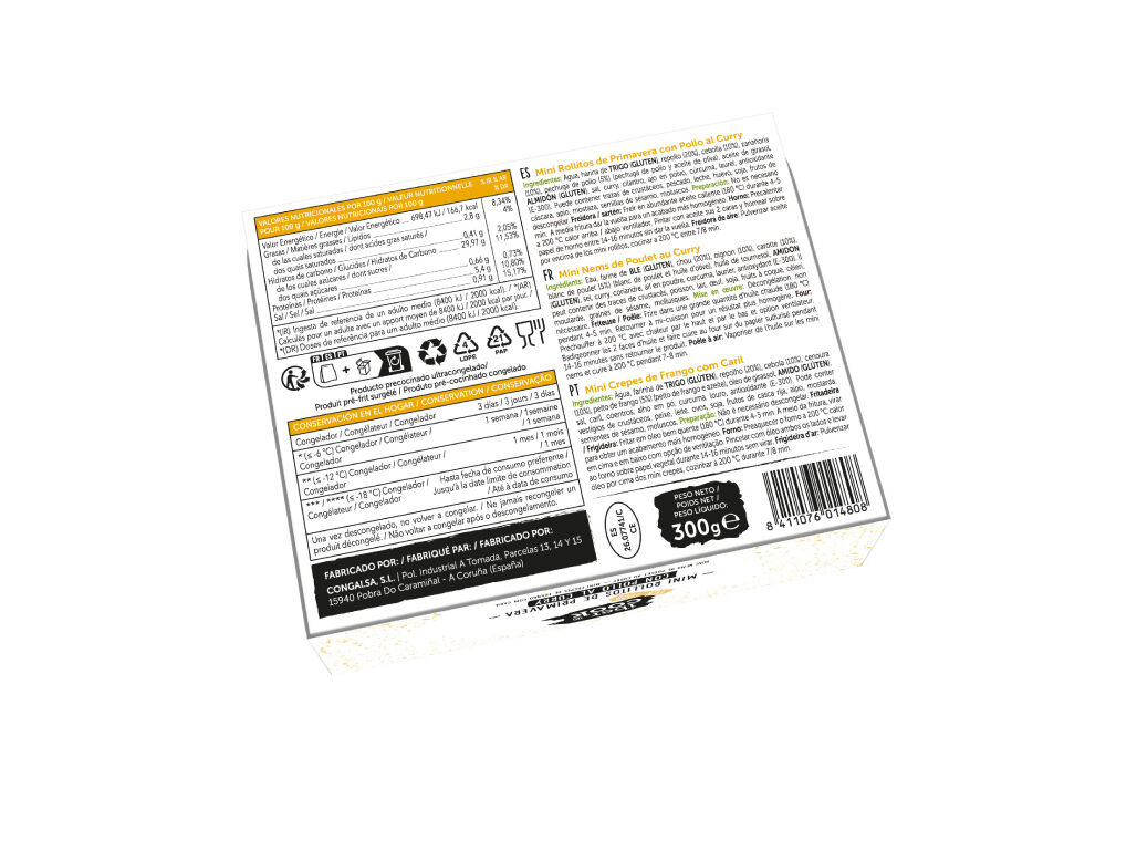 MINI ROLINHOS IBERCOOK LEGUMES FRANGO 300G (15UN) image number 1