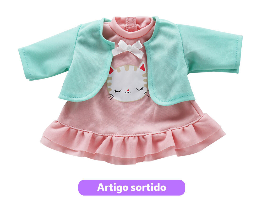 O OUTFIT DO BEB&Eacute; ONE TWO FUN 30-35CM MODELOS SORTIDOS
