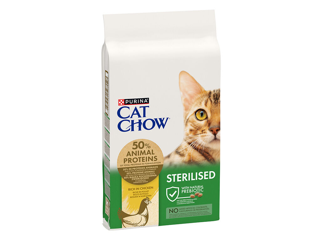 RA&Ccedil;&Atilde;O GATO CAT CHOW ESTERILIZADO FRANGO 10KG image number 1