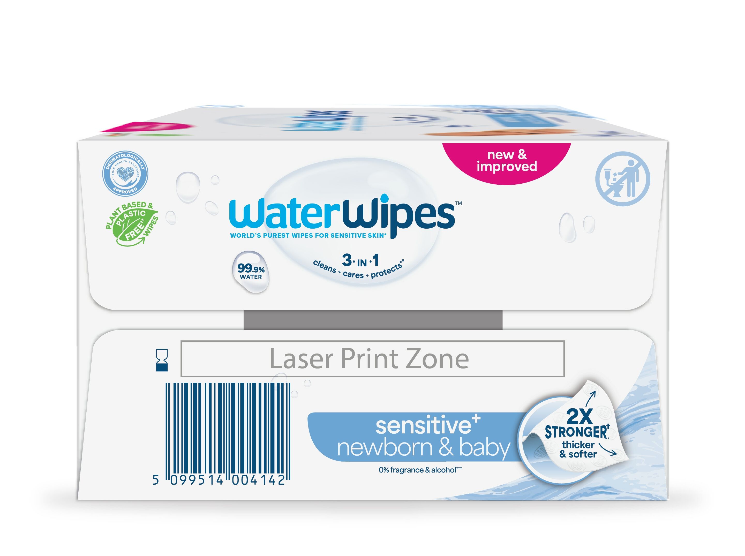 TOALHITAS WATERWIPES BIODEGRAD&Aacute;VEIS 9X48UN image number 3
