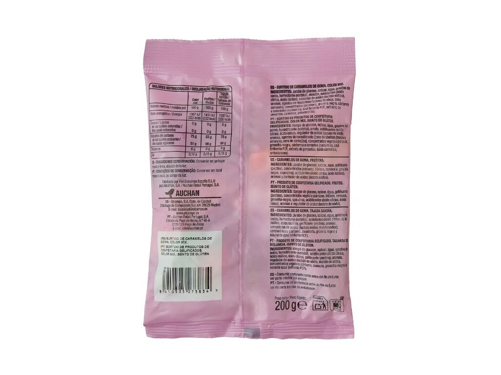 GOMAS AUCHAN COLOR MIX 200G image number 1