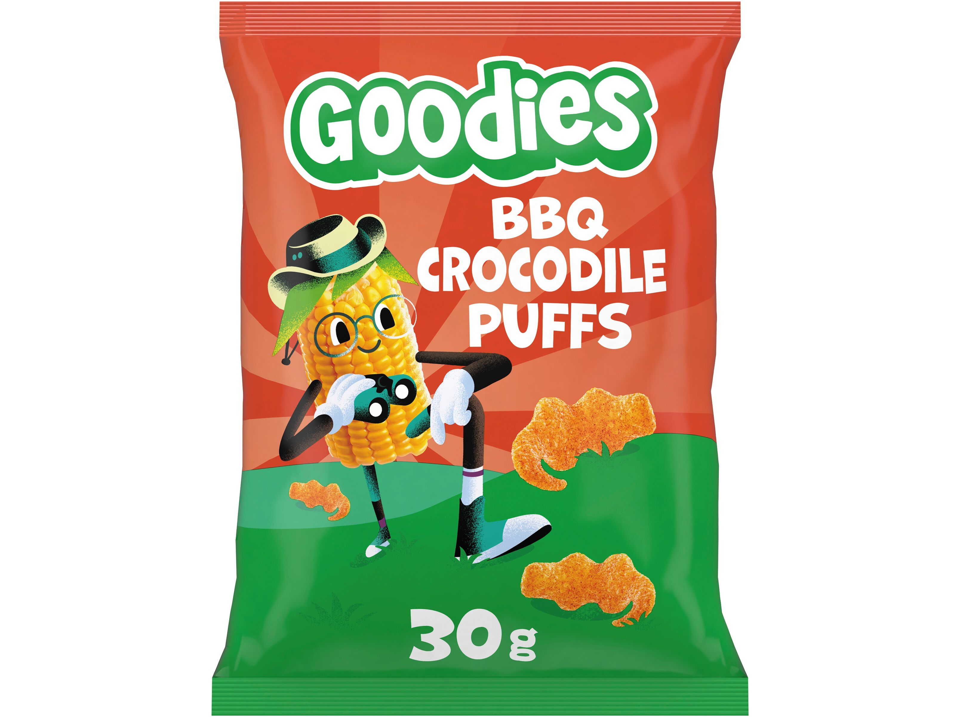 SNACK GOODIES CROCODILE PUFFS BBQ 30G image number 0
