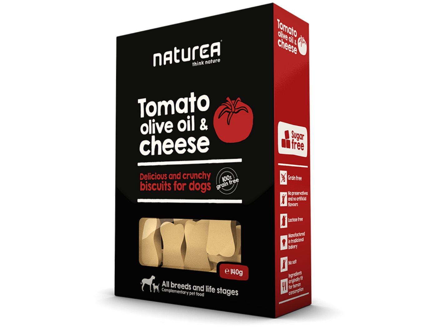 SNACKS C&Atilde;O NATUREA BISCOITOS TOMATE E QUEIJO 140G image number 1